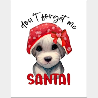 Cute Christmas Puppy Posters and Art